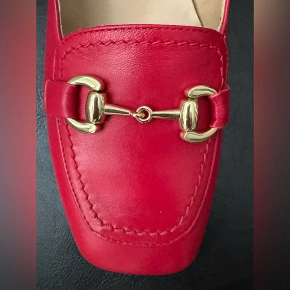 NWT LAMICA Gale Horsebit Loafers / Red Napa Leather / Size 39 - Picture 3 of 7